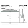 Madison Parasol Patmos Luxe - Light Grey 210x140 cm