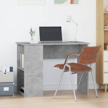 Concrete Grey Desk 100x55x75 - Modern Engineered Wood Design