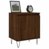 Elegant Brown Oak Bedside Cabinets - Set of 2 | HipoMarket