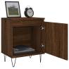 Elegant Brown Oak Bedside Cabinets - Set of 2 | HipoMarket