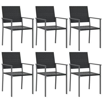 7 Piece Garden Dining Set - Poly Rattan & Steel - Hipomarket