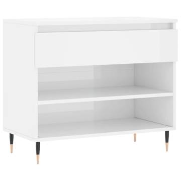 Shoe Cabinet High Gloss White - Elegant Storage Solution