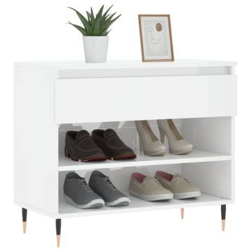 Shoe Cabinet High Gloss White - Elegant Storage Solution