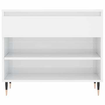 Shoe Cabinet High Gloss White - Elegant Storage Solution