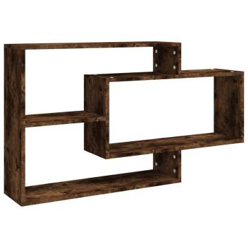 Wall Shelf Smoked Oak - Stylish Storage Solution | Hipomarket