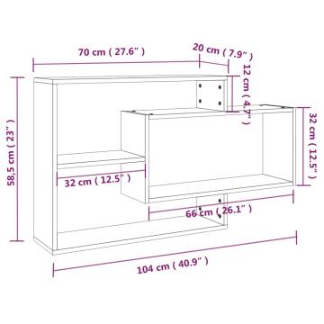 Wall Shelf Smoked Oak - Stylish Storage Solution | Hipomarket