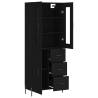 Stylish Highboard Black 69.5x34x180 cm – Durable Design