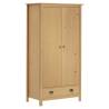 2-Door Wardrobe Hill 89x50x170 cm Solid Pine Wood Colour brown Quantity in Package 1 Amount 