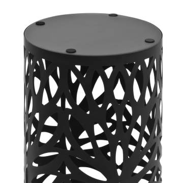 Elegant Black Leaves Umbrella Stand - Durable Steel Design