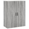 Stylish Highboard Grey Sonoma - 69.5x34x180 cm | HipoMarket