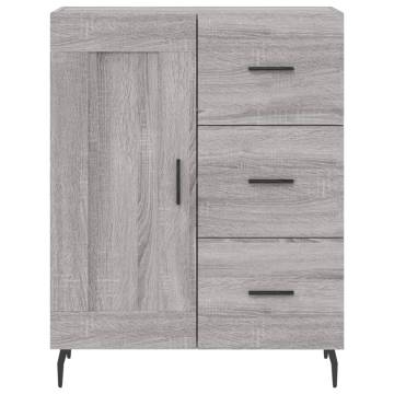 Stylish Highboard Grey Sonoma - 69.5x34x180 cm | HipoMarket