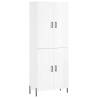 Stylish Highboard High Gloss White - 69.5x34x180 cm