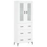 Elegant Highboard White 69.5x34x180 cm | HipoMarket