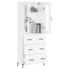 Elegant Highboard White 69.5x34x180 cm | HipoMarket