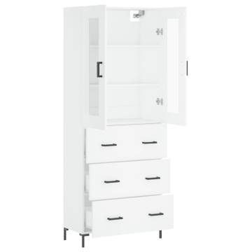 Elegant Highboard White 69.5x34x180 cm | HipoMarket