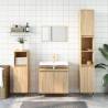 3 Piece Bathroom Cabinet Set Sonoma Oak Engineered Wood Colour sonoma oak Number of 3 