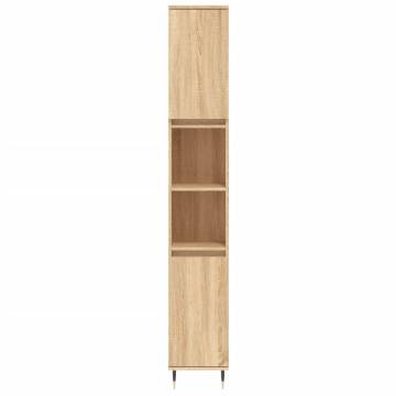 3 Piece Bathroom Cabinet Set Sonoma Oak - Stylish & Durable