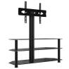 Corner TV Stand 3-Tiers for 32-70 Inch Black | HipoMarket UK