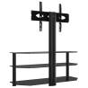 Corner TV Stand 3-Tiers for 32-70 Inch Black | HipoMarket UK