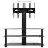 Corner TV Stand 3-Tiers for 32-70 Inch Black | HipoMarket UK