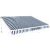 Folding Awning Manual Operated 350 cm Blue/White Colour blue and white Size 350 cm Quantity in Package 1 