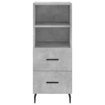 Stylish Highboard Concrete Grey 34.5x34x180 cm | Hipomarket