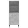 Stylish Highboard Concrete Grey 34.5x34x180 cm | Hipomarket