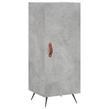 Stylish Highboard Concrete Grey - 34.5x34x180 cm Engineered Wood