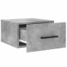 Wall-mounted Bedside Cabinets 2 pcs Concrete Grey - HipoMarket UK