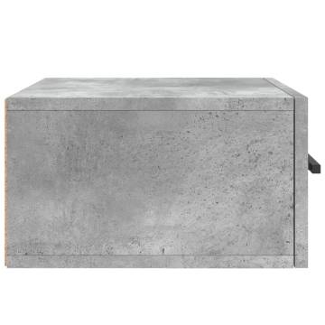 Wall-mounted Bedside Cabinets 2 pcs Concrete Grey - HipoMarket UK