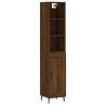 Highboard Brown Oak - Stylish Engineered Wood Cabinet | HipoMarket