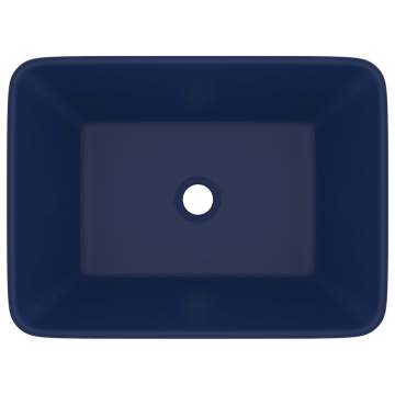 Luxury Dark Blue Ceramic Wash Basin | 41x30x12 cm