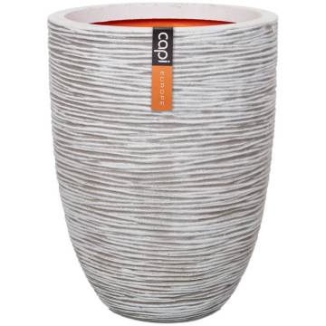 Capi Vase Nature Rib Elegant Low 46x58 cm Ivory - Hipomarket