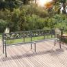 Twin Garden Bench 246 cm Grey Steel - Elegant Outdoor Seating