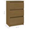 Honey Brown Solid Pine Bedside Cabinets - Set of 2