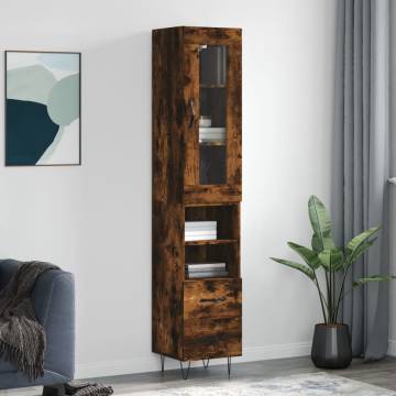 Highboard Smoked Oak - Stylish Storage Solution | HipoMarket