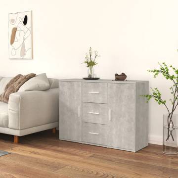 Concrete Grey Sideboard - Stylish Storage Solution | HiPoMarket