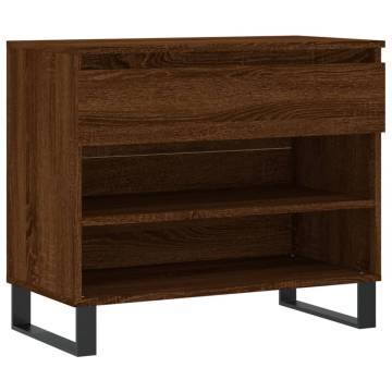 Elegant Brown Oak Shoe Cabinet - 70x36x60 cm | HipoMarket