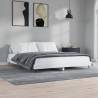 Bed Frame White 120x200 cm Engineered Wood Colour white Size 120 x 200 cm 