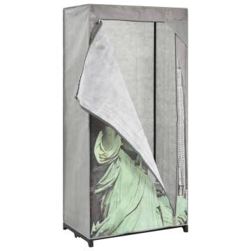 Wardrobe New York 75x45x160 cm - Durable Fabric Closet