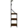 Baker's Rack with Hooks | 4-Tier Brown Oak | HipoMarket UK