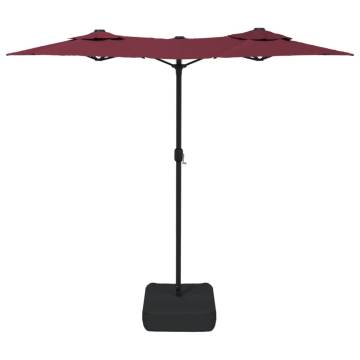 Double-Head Parasol Bordeaux Red - 316x240 cm | Hipo Market