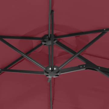 Double-Head Parasol Bordeaux Red - 316x240 cm | Hipo Market