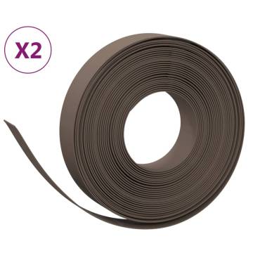 Garden Edgings 2 pcs Brown 10 m | Durable Polyethylene