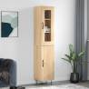 Highboard Sonoma Oak 34.5x34x180 cm Engineered Wood Colour sonoma oak Quantity in Package 1 Model 1 door 