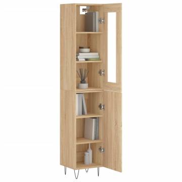 Stylish Highboard Sonoma Oak - 34.5x34x180 cm | HipoMarket