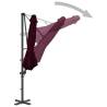 Red 300 cm Cantilever Umbrella with Aluminium Pole | HipoMarket