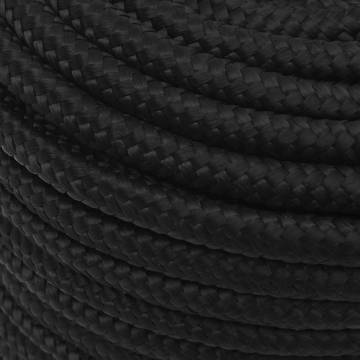 Boat Rope Full Black 14mm 25m Polypropylene - Durable & Versatile