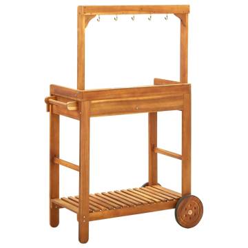 Garden Kitchen Trolley - Solid Acacia Wood | Hipomarket UK