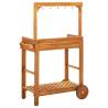 Garden Kitchen Trolley - Solid Acacia Wood | Hipomarket UK